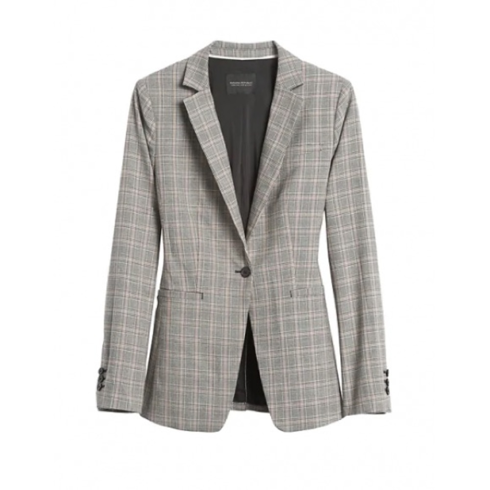 Banana Republic Plaid Long and Lean Blazer size 2